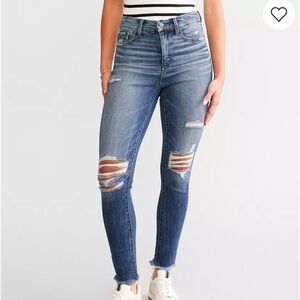 Classic Blue Distressed Women's Jeans